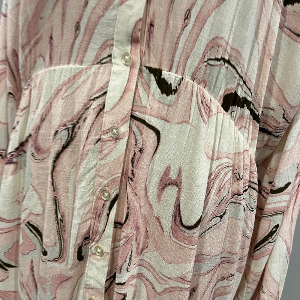 Torrid Mini Rayon Slub Button Down Shirtdress Siz… - image 4